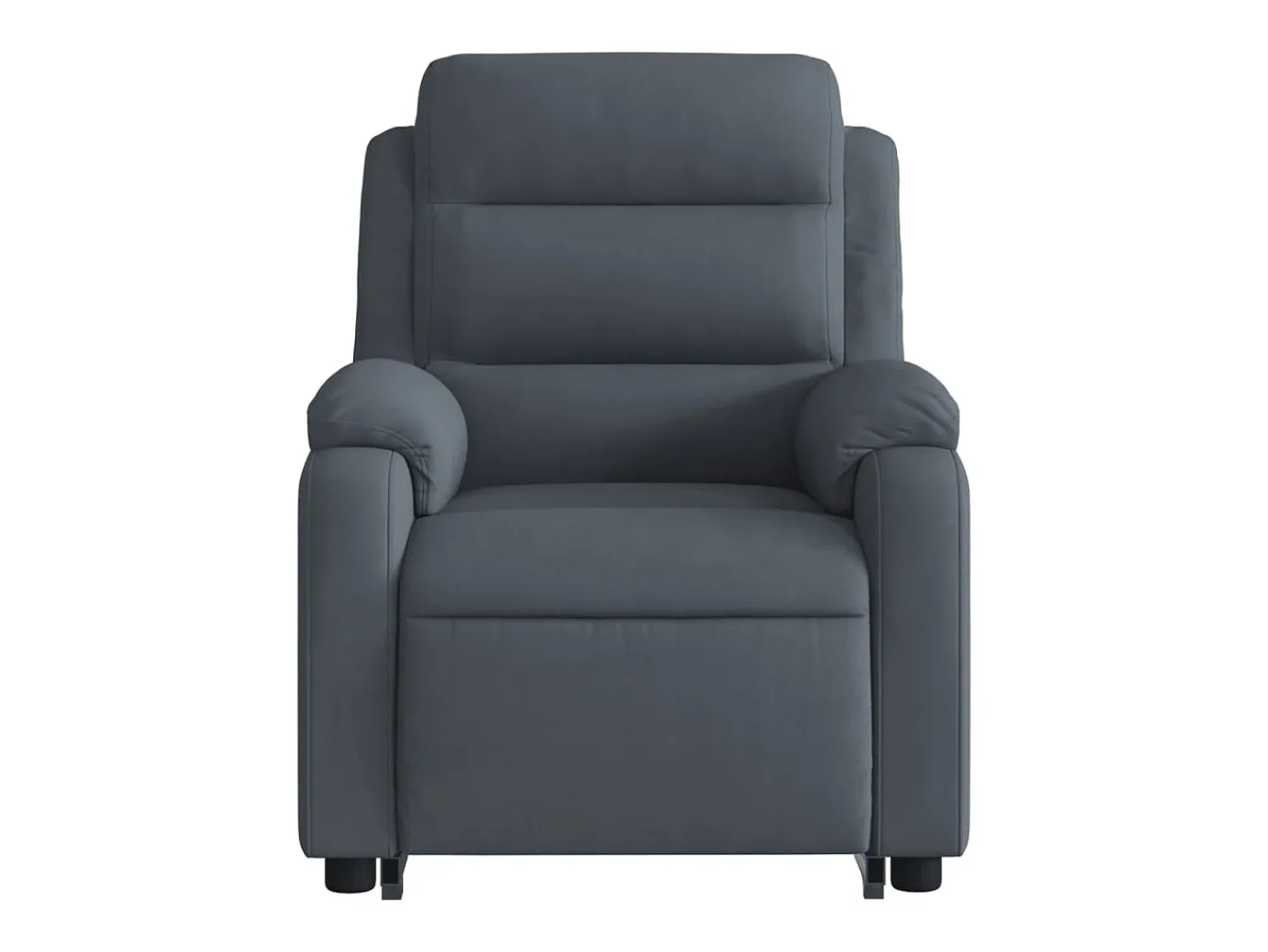 New Poltrona elevatória de massagens veludo cinza-escuro SHL748034 Cinza antracite