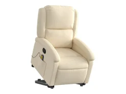 New Poltrona elevatória de massagens tecido cor SHL783044 Creme