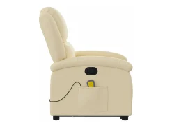 New Poltrona elevatória de massagens tecido cor SHL783044 Creme