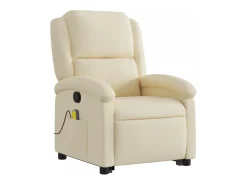New Poltrona elevatória de massagens tecido cor SHL783044 Creme