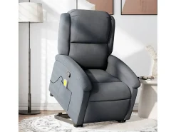 Poltrona* Poltrona elevatória de massagens veludo cinza-escuro SHL654231 Cinza antracite