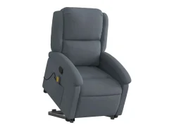 Poltrona* Poltrona elevatória de massagens veludo cinza-escuro SHL654231 Cinza antracite