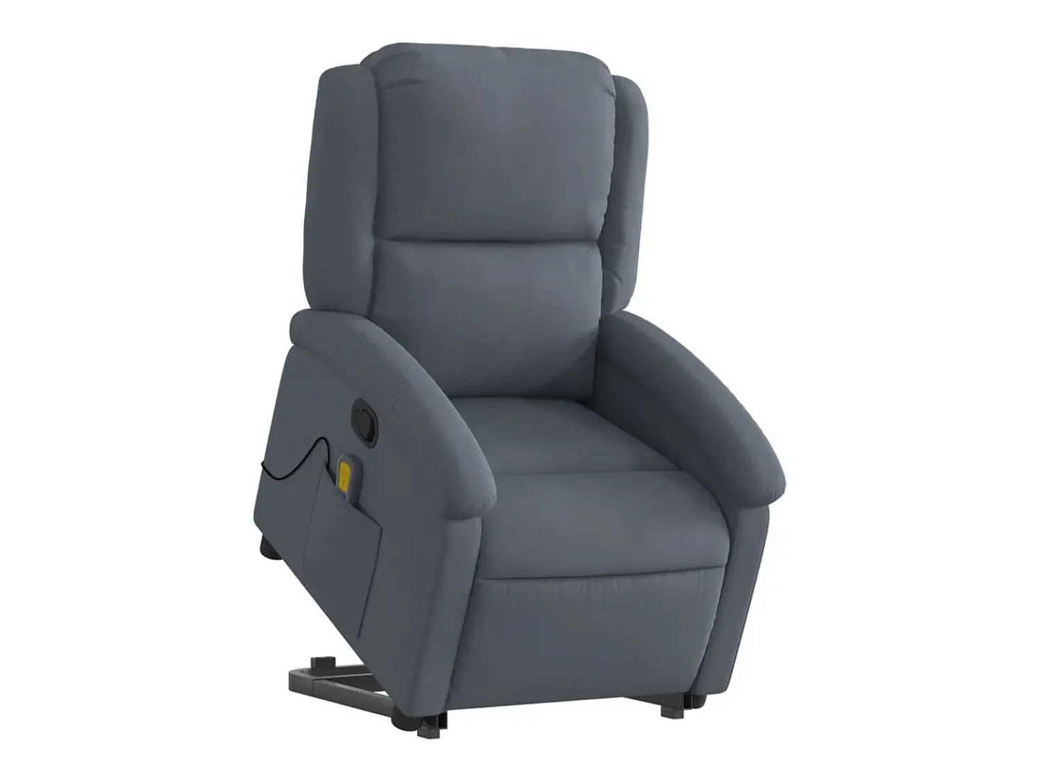 Poltrona* Poltrona elevatória de massagens veludo cinza-escuro SHL654231 Cinza antracite