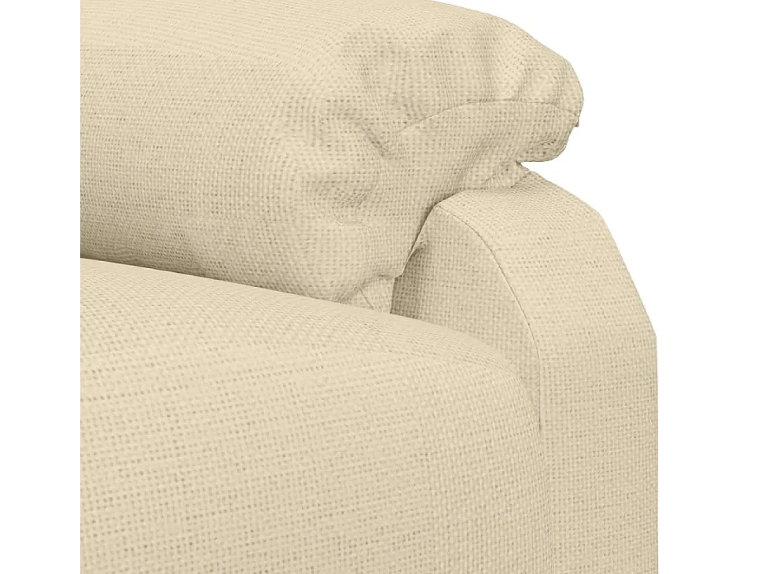 Poltrona|vidaxl Poltrona elevatória de massagens elétrica tecido Creme