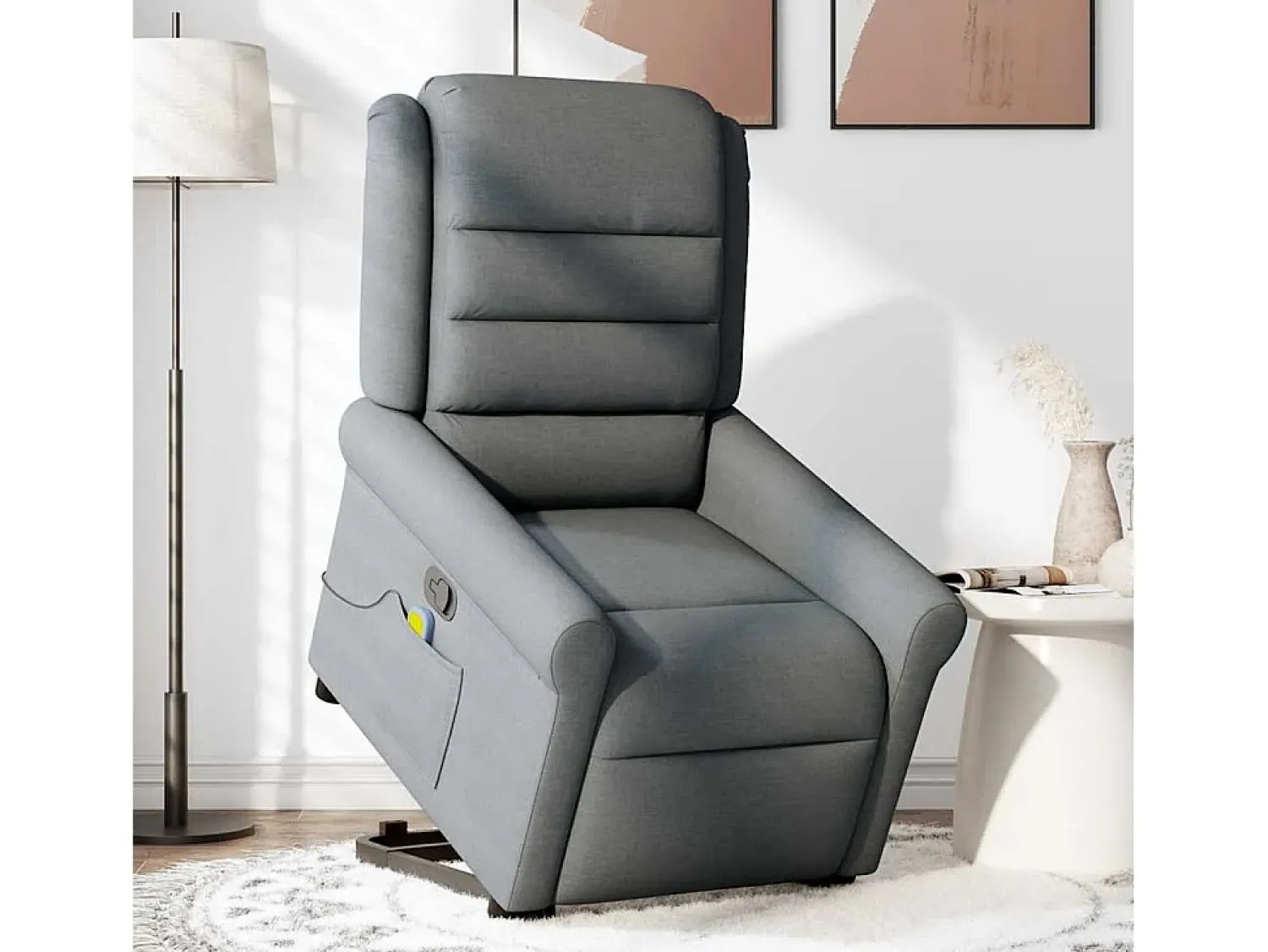 Poltrona* Poltrona elevatória de massagens tecido cinzento-escuro SHL906915 Cinza antracite