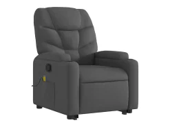 Clearance Poltrona elevatória de massagens tecido cinzento-escuro SHL796155 Cinza antracite