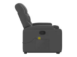 Clearance Poltrona elevatória de massagens tecido cinzento-escuro SHL796155 Cinza antracite