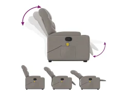 Poltrona| Poltrona elevatória de massagens tecido cinzento-acastanhado SHL11419 Taupe