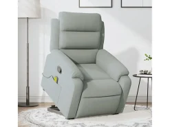 Poltrona| Poltrona elevatória de massagens veludo cinza-claro SHL115287 Cinzento