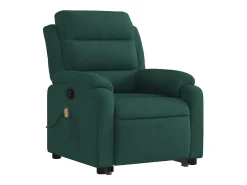vidaxl Poltrona elevatória de massagens veludo -escuro^ Poltrona
