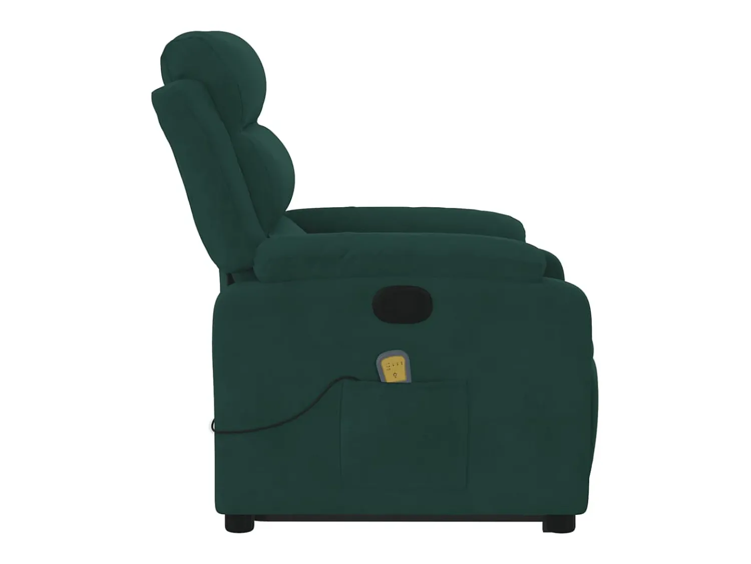 vidaxl Poltrona elevatória de massagens veludo -escuro^ Poltrona