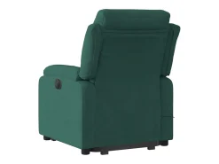 vidaxl Poltrona elevatória de massagens veludo -escuro^ Poltrona