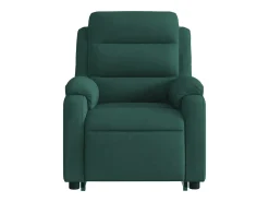 vidaxl Poltrona elevatória de massagens veludo -escuro^ Poltrona