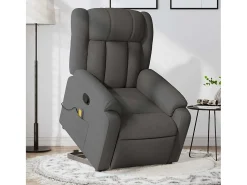 Poltrona| Poltrona elevatória de massagens tecido cinzento-escuro SHL194584 Cinza antracite