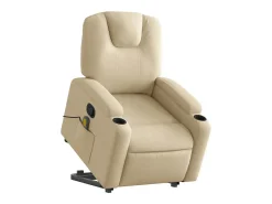 Poltrona* Poltrona elevatória de massagens tecido cor SHL41126 Creme