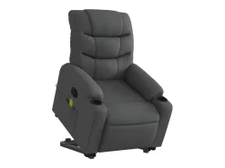 Poltrona elevatória de massagens tecido cinzento-escuro SHL429806^ Poltrona