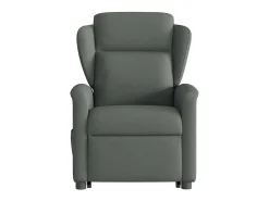 Poltrona|vidaxl Poltrona elevatória de massagens tecido -escuro Cinzento