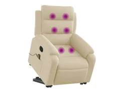 Poltrona| Poltrona elevatória de massagens tecido cor SHL509647 Creme