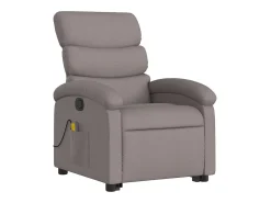 New Poltrona elevatória de massagens tecido cinzento-acastanhado SHL450651 Taupe