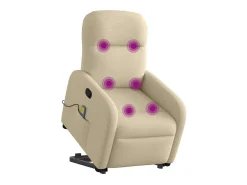 Poltrona* Poltrona elevatória de massagens tecido cor SHL685409 Creme