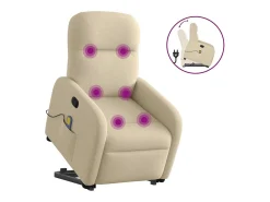 Poltrona* Poltrona elevatória de massagens tecido cor SHL685409 Creme