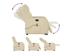 Poltrona* Poltrona elevatória de massagens tecido cor SHL685409 Creme