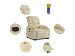 Poltrona| Poltrona elevatória de massagens tecido cor SHL413452 Creme