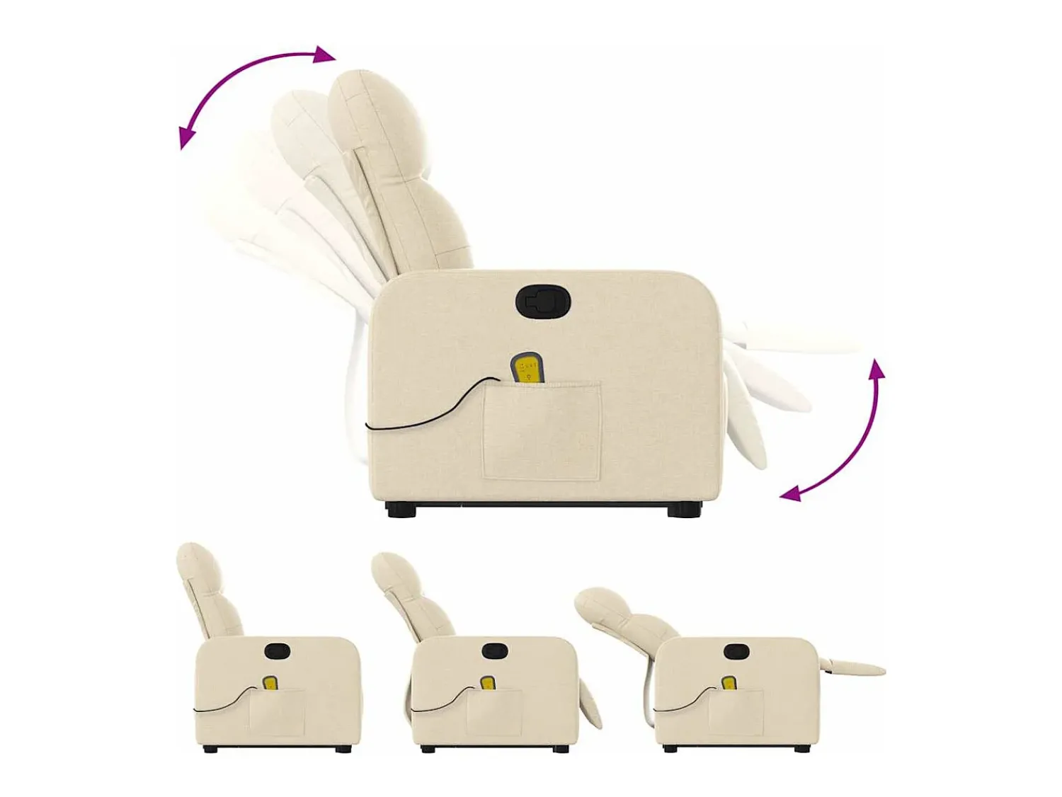 Poltrona* Poltrona elevatória de massagens tecido cor SHL422885 Creme
