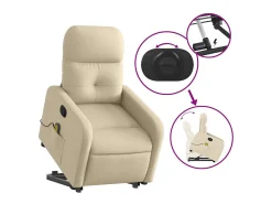 Poltrona* Poltrona elevatória de massagens tecido cor SHL422885 Creme