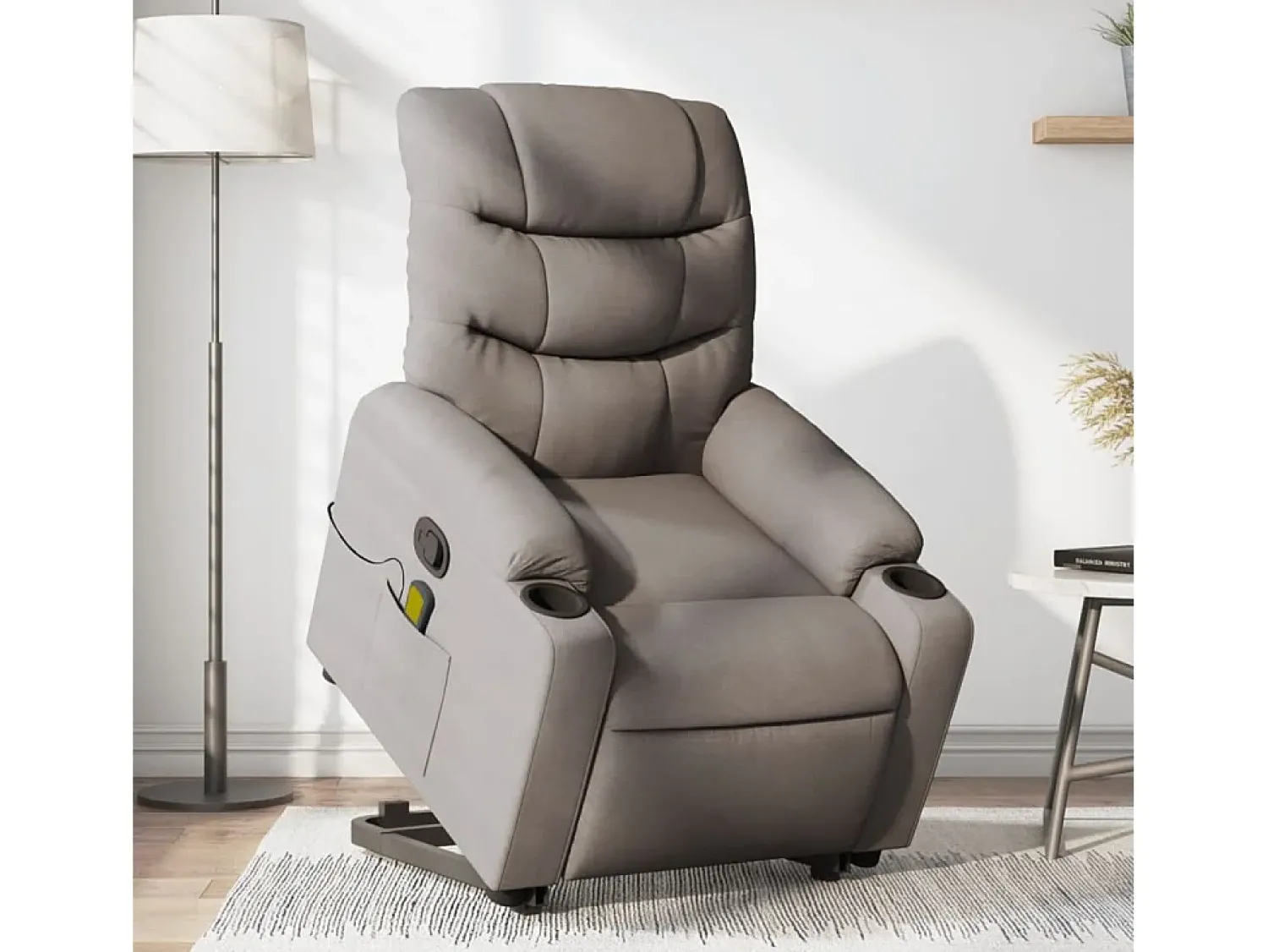 Poltrona* Poltrona elevatória de massagens tecido cinzento-acastanhado SHL374764 Taupe