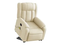 Sale Poltrona elevatória de massagens tecido cor SHL789544 Creme