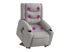 Poltrona* Poltrona elevatória de massagens tecido -nublado SHL287398 Cinzento