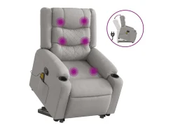 Poltrona* Poltrona elevatória de massagens tecido -nublado SHL287398 Cinzento