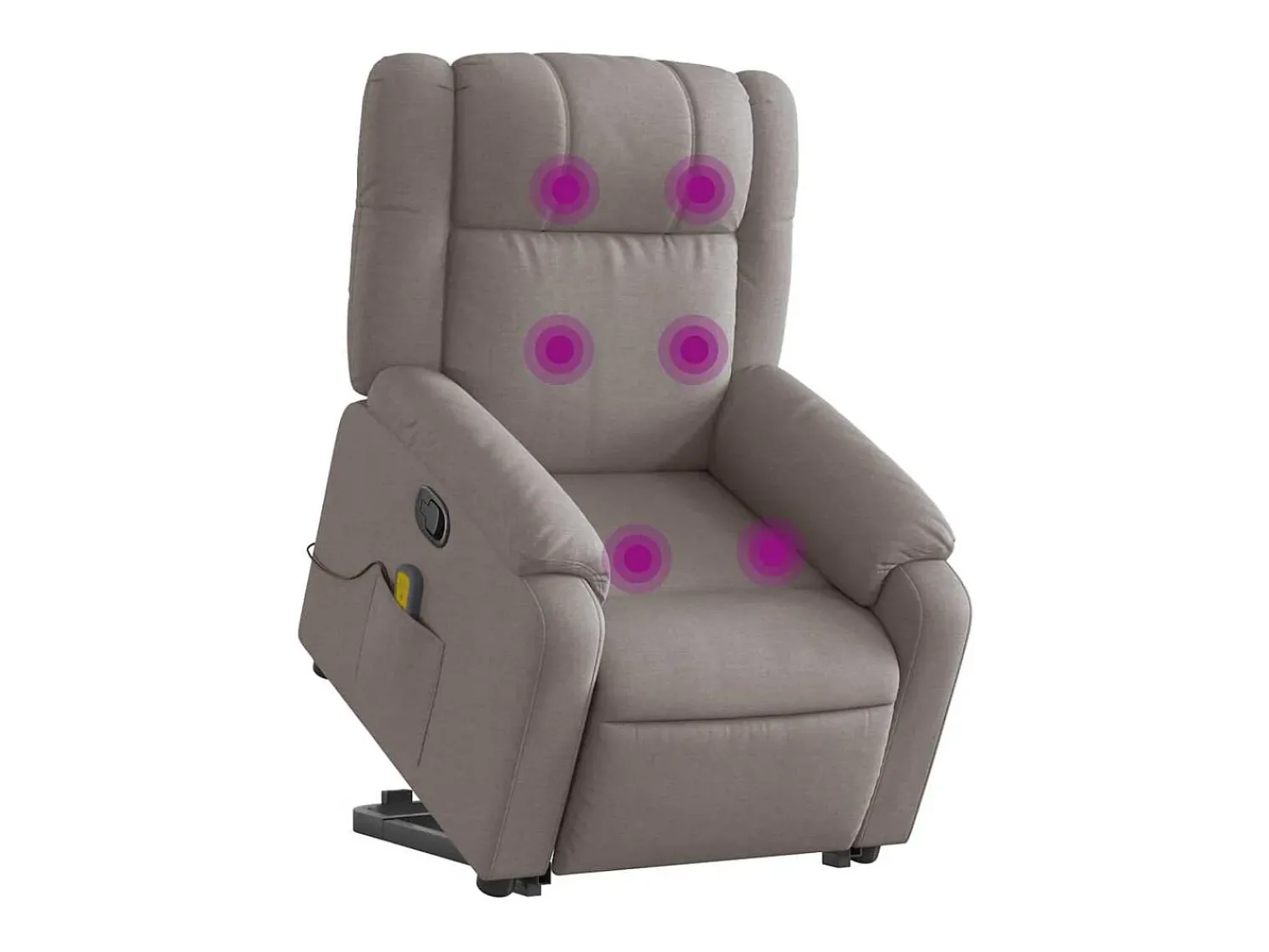 Poltrona elevatória de massagens tecido cinzento-acastanhado SHL722616^ Poltrona
