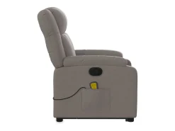 Poltrona elevatória de massagens tecido cinzento-acastanhado SHL722616^ Poltrona
