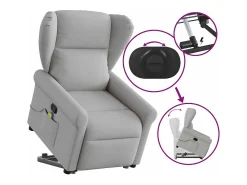 Poltrona* Poltrona elevatória de massagens tecido -nublado SHL526595 Cinzento