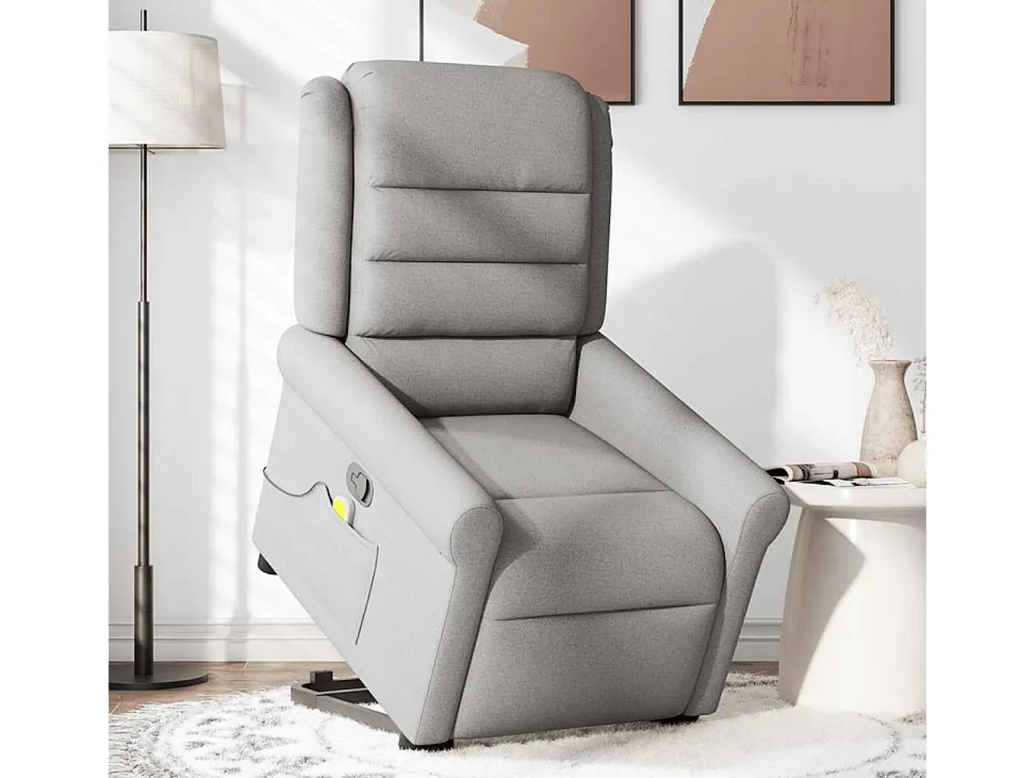 Poltrona elevatória de massagens tecido -nublado SHL489199^ Poltrona