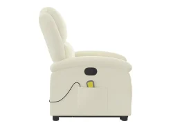 Poltrona| Poltrona elevatória de massagens veludo cor SHL49230 Creme