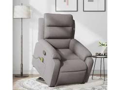 Clearance Poltrona elevatória de massagens tecido cinzento-acastanhado SHL925689 Taupe