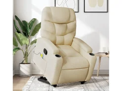 Poltrona elevatória de massagens tecido cor SHL157823 Creme
