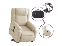 Poltrona| Poltrona elevatória de massagens tecido cor SHL190019 Creme