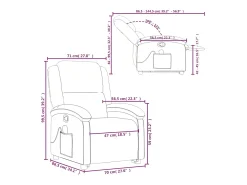 New vidaxl Poltrona elevatória de massagens veludo Azul