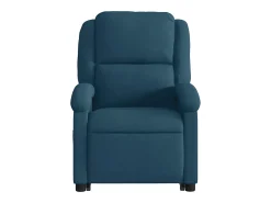 New vidaxl Poltrona elevatória de massagens veludo Azul