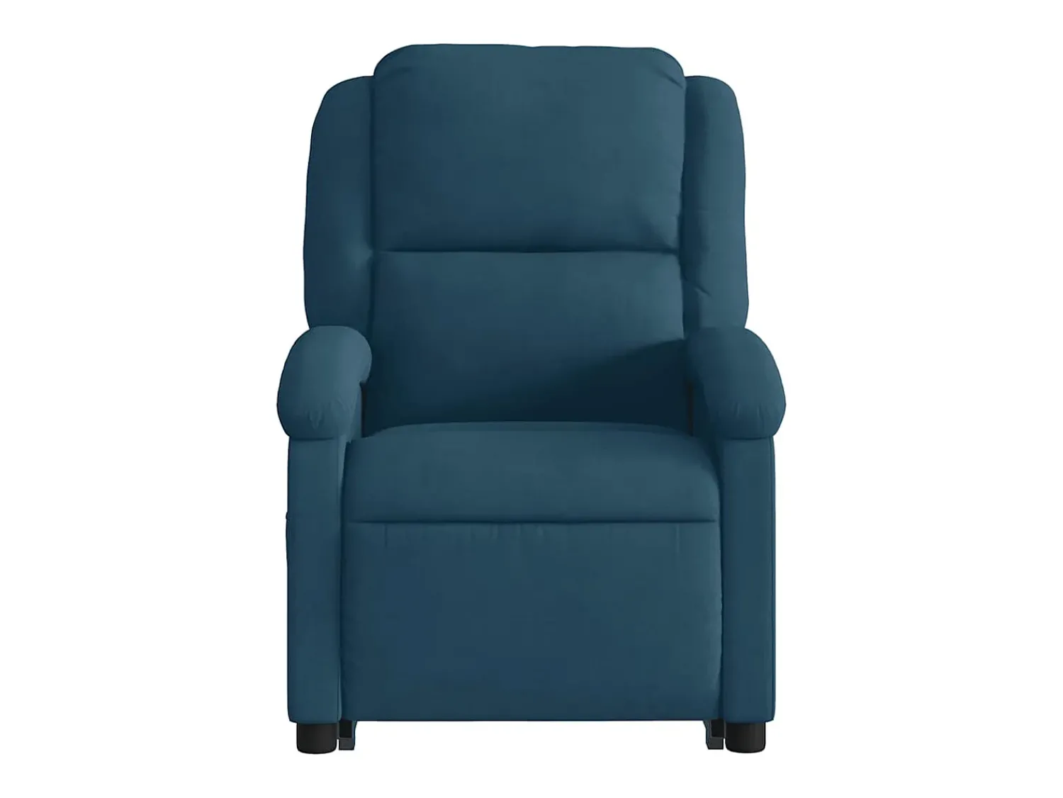 New vidaxl Poltrona elevatória de massagens veludo Azul