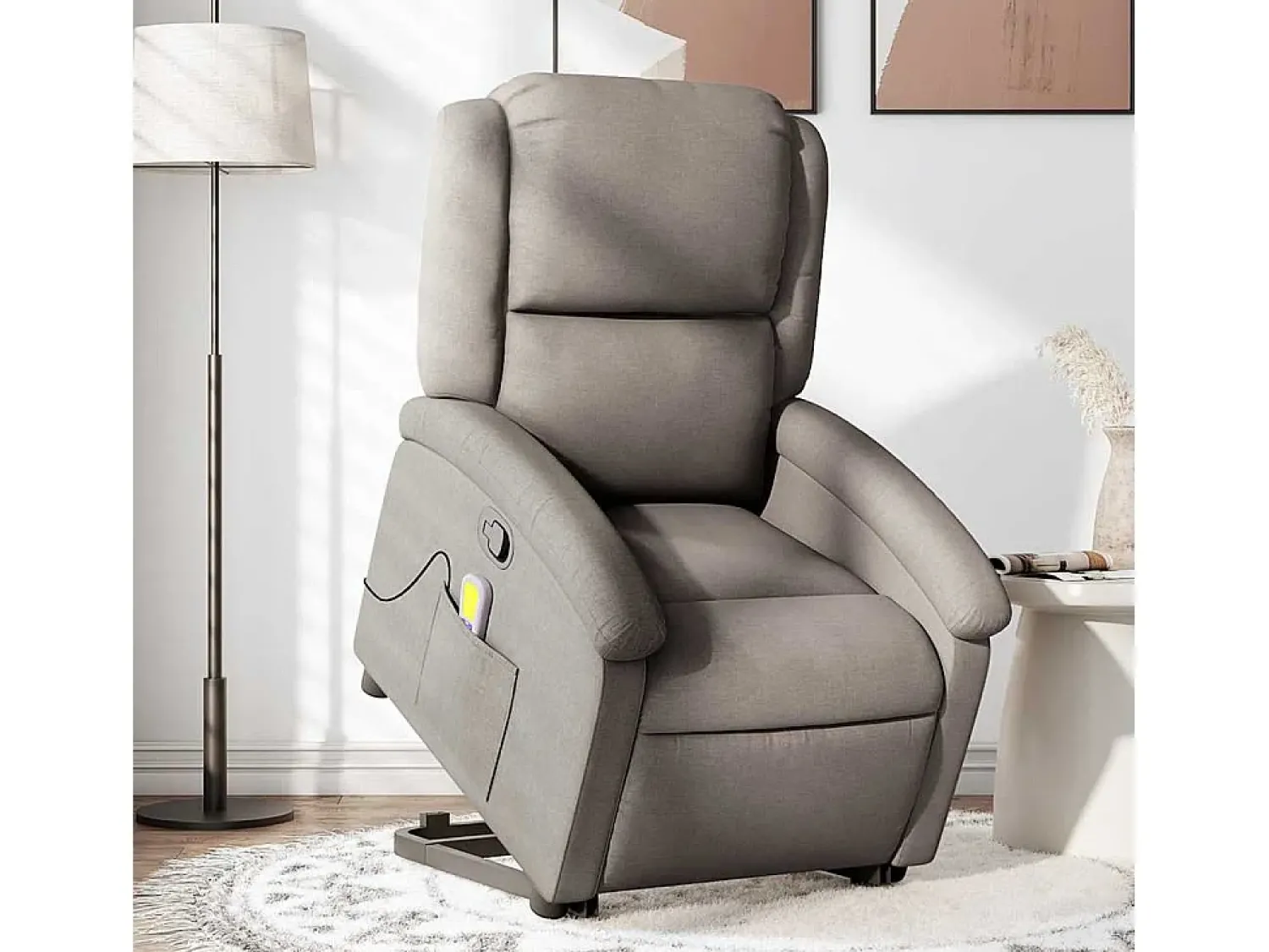 Poltrona* Poltrona elevatória de massagens tecido cinzento-acastanhado SHL424067 Taupe