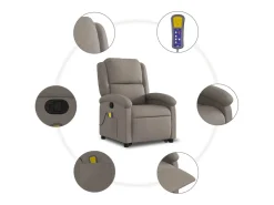 Poltrona* Poltrona elevatória de massagens tecido cinzento-acastanhado SHL424067 Taupe