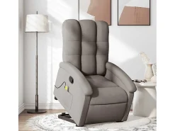 Poltrona elevatória de massagens tecido cinzento-acastanhado SHL816211^ Poltrona