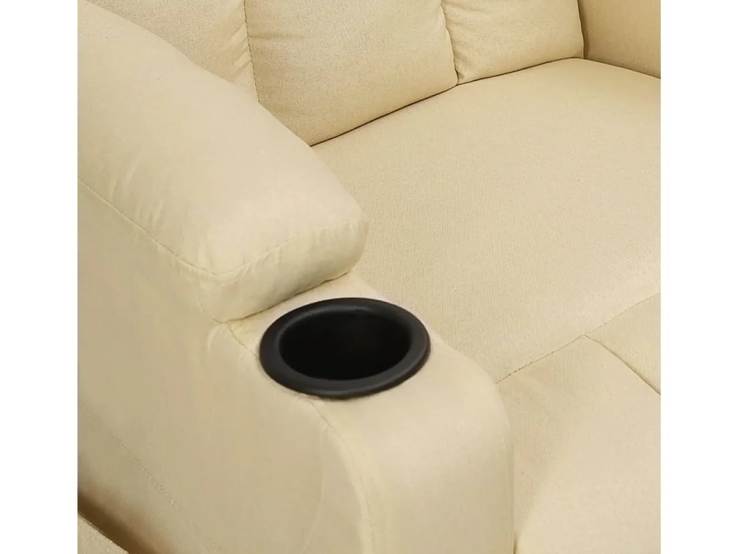 Poltrona|vidaxl Poltrona elevatória de massagens elétrica tecido Creme