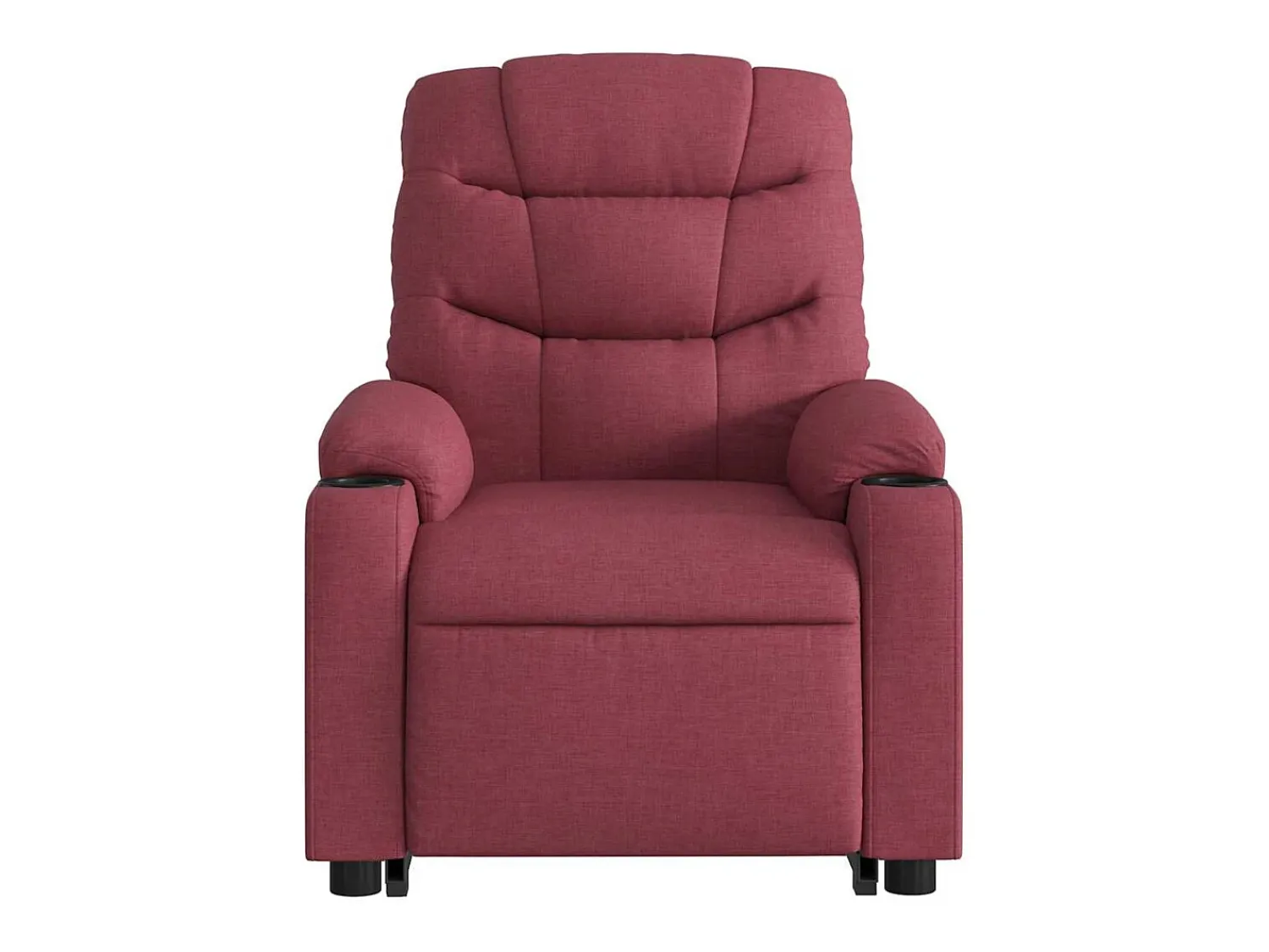 Poltrona elevatória de massagens elétrica tecido tinto SHL186268^ Poltrona
