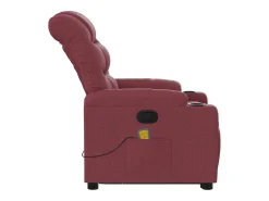 Poltrona elevatória de massagens elétrica tecido tinto SHL186268^ Poltrona